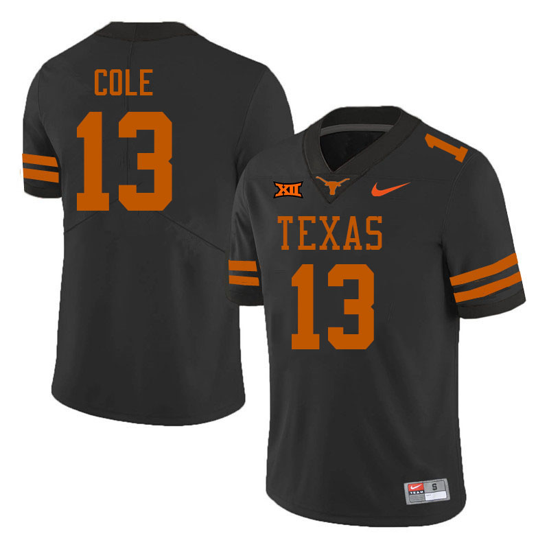 Men #13 Jay'Vion Cole Texas Longhorns College Football Jerseys Stitched-Black